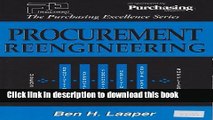 [Download] Procurement Reengineering (Purchasing Excellence Series) Hardcover Online