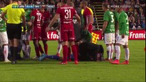 Un gardien suédois agressé en plein match