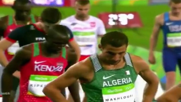 توفيق محلوفي ينال الميدالية الفضية في 800م.Taoufik mekhloufi medaille d'argent du 800m aux JO de RIO 2016