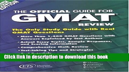 [PDF] The Official Guide for GMAT Review, 10th Edition Free Online