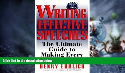 Big Deals  Writing Effective Speeches  Best Seller Books Best Seller