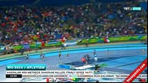 400 metre atletizm finalinde Shaunae Miller bitiş çizgisine uçarak altın madalya kazandı