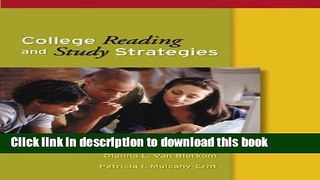 [PDF] College Reading and Study Strategies (with InfoTrac) (Study Skills/Critical Thinking) Full