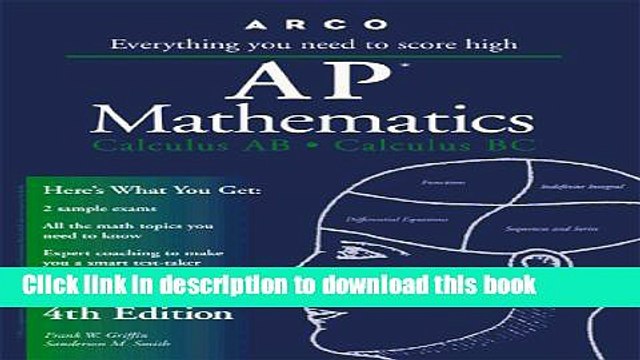 [Download] Arco AP Mathematics: Calculus AB and Calculus BC (Arco Master the AP Calculus AB BC