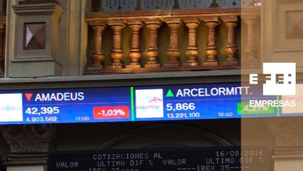 El IBEX 35 cae un 0,28% a mediodía y no logra recuperar los 8.700 puntos