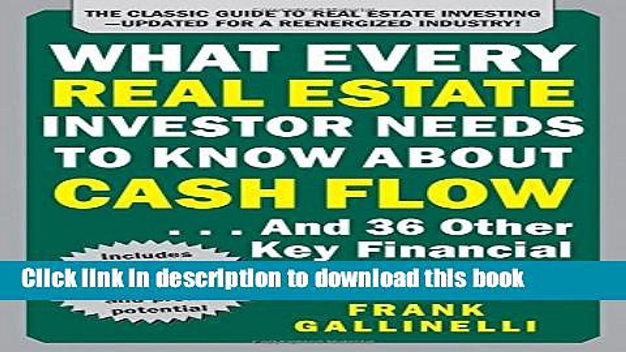 [Download] What Every Real Estate Investor Needs to Know About Cash Flow... And 36 Other Key