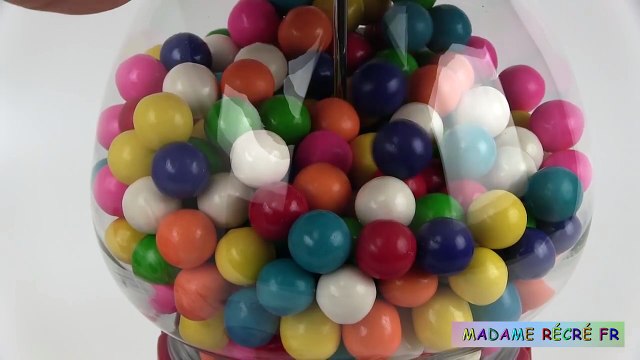 Gumball Machine Distributeur de bonbons Rétro Apprendre les couleurs