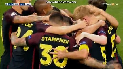 Sergio Aguero Goal HD  Steaua Bucharest 0-2 Manchester City 16.08.2016