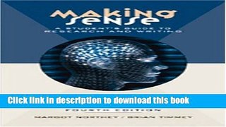 [Download] Making Sense: A Student s Guide to Research and Writing in Psychology and the Life