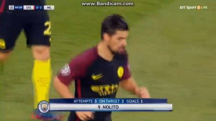 Sergio Aguero Goal HD  Steaua Bucharest 0-2 Manchester City 16.08.2016