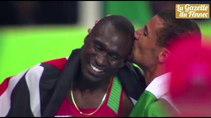 SUPERBE IMAGES DE FIN DE COURSE ENTRE MAKHLOUFI ET RUDISHA