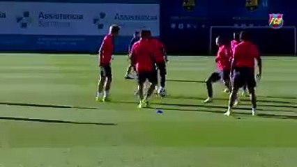 Leo Messi amazing in training today.