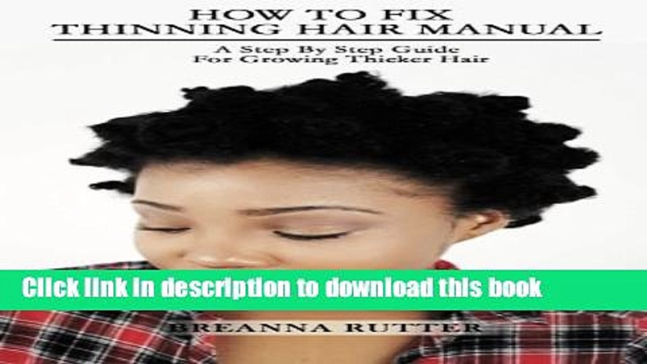 Popular Books How To Fix Thinning Hair Manual A Step By Step