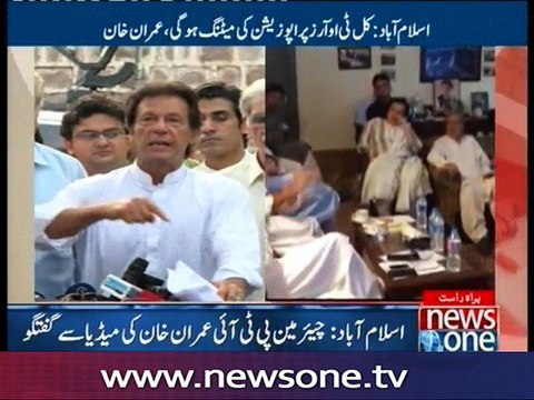 PTI chairmen Imran Khan Talks to Media