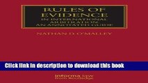 [Popular] Rules of Evidence in International Arbitration: An Annotated Guide Hardcover Free