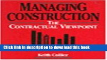 [Popular] Managing Construction Contractual Hardcover OnlineCollection