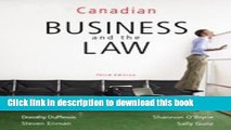 [Popular] Canadian Business and the Law Kindle OnlineCollection