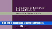 [Popular] Directors  Duties: Second Edition Hardcover Free