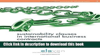 [Popular] Sustainability Clauses in International Business Contracts Kindle OnlineCollection