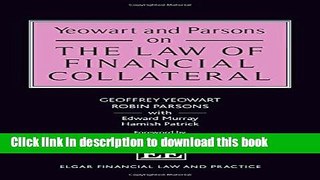 [Popular] Yeowart and Parsons on the Law of Financial Collateral Paperback OnlineCollection