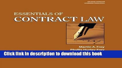 [Popular] Essentials of Contract Law Kindle Free