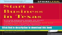 [Popular] Start a Business in Texas (Legal Survival Guides) Paperback Free