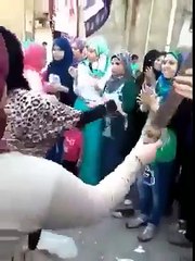 Out of Control girl dancing at street