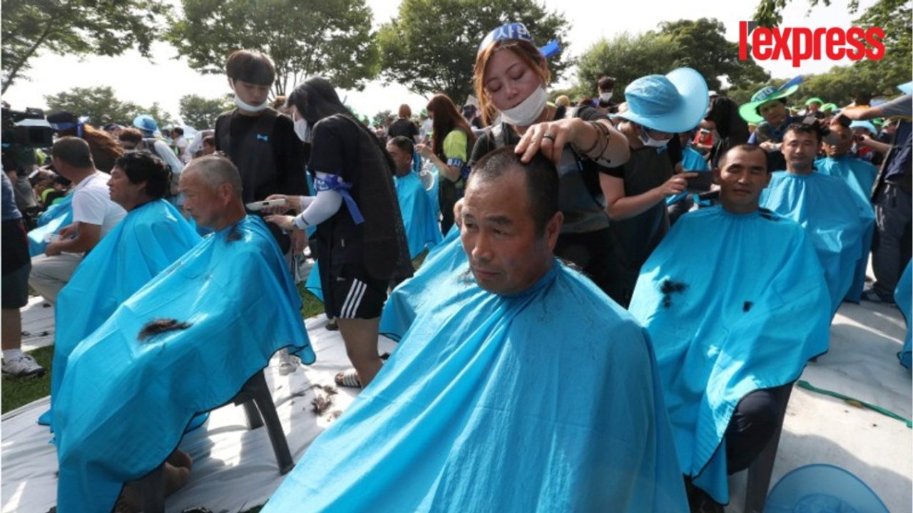 900 Sud-Coréens se rasent la tête pour protester contre un bouclier antimissile