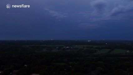 Lightning storm caught on camera over Clarksville, Maryland, USA