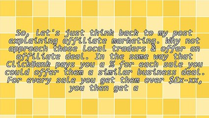 Ideas To Make Money From Home - Utilise Your Local Town