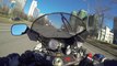 Motorcycle Rides Between Lanes and Crashes