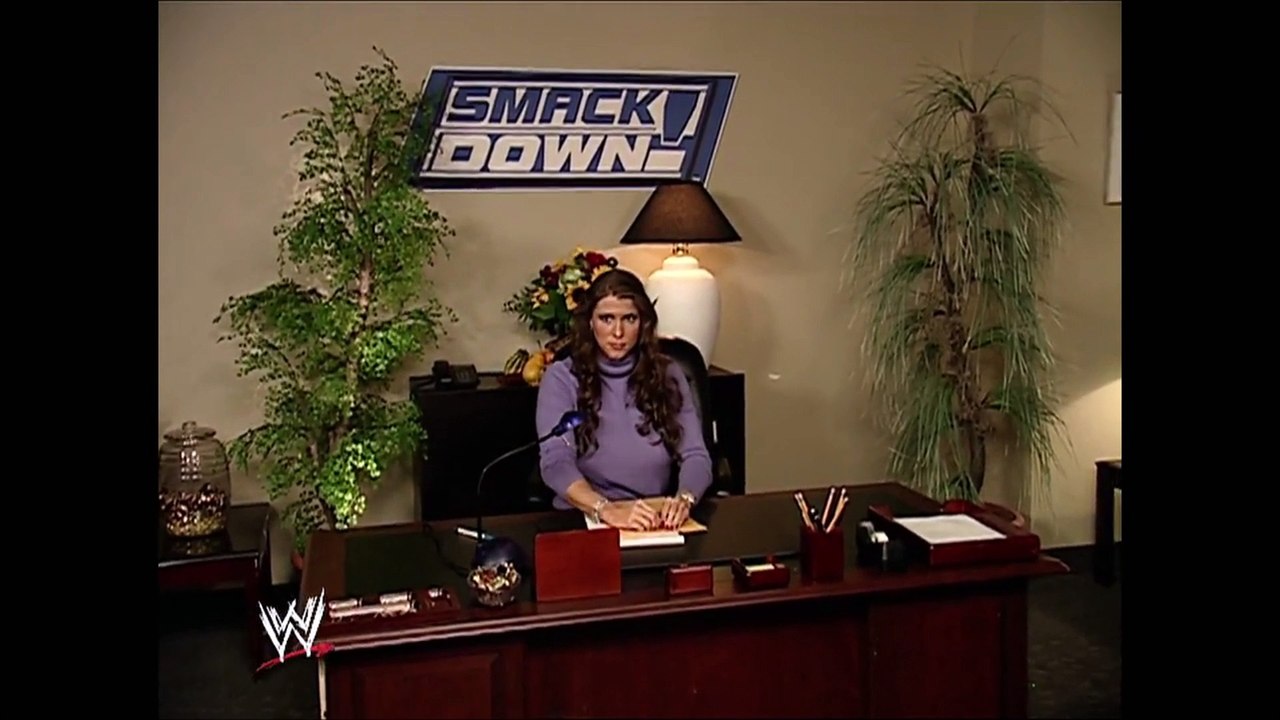 Stephanie McMahon & Tracy & Brock Lesnar & Paul Heyman Backstage SmackDown 10.17.2002 (HD)