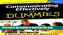 [Popular] Communicating Effectively For Dummies Kindle OnlineCollection