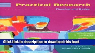 [Download] Practical Research: Planning and Design (7th Edition) Hardcover Collection