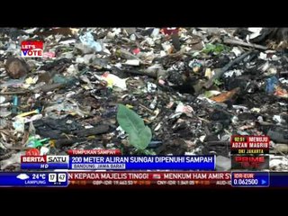 Sungai Citepus Tertutup Ratusan Kubik Sampah