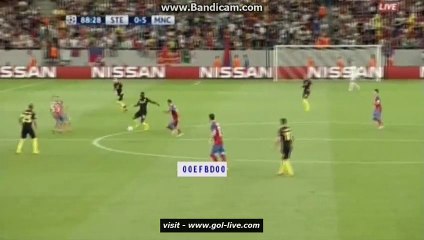 Sergio Agüero  Goal HD Steaua Bucuresti 0-5 Manchester City 16.08.2016