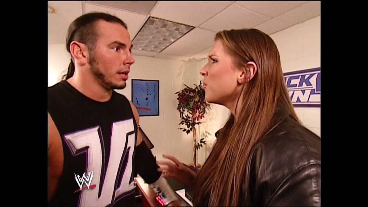 Stephanie McMahon & Matt Hardy Backstage SmackDown 12.19.2002 (HD)