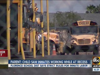 Parent says child saw inmates working while at recess