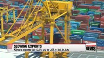 Korea's exports to China fall for 13th straight month in July