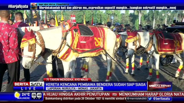 Kereta Kencana Pembawa Bendera Merah Putih Sudah Bersiap