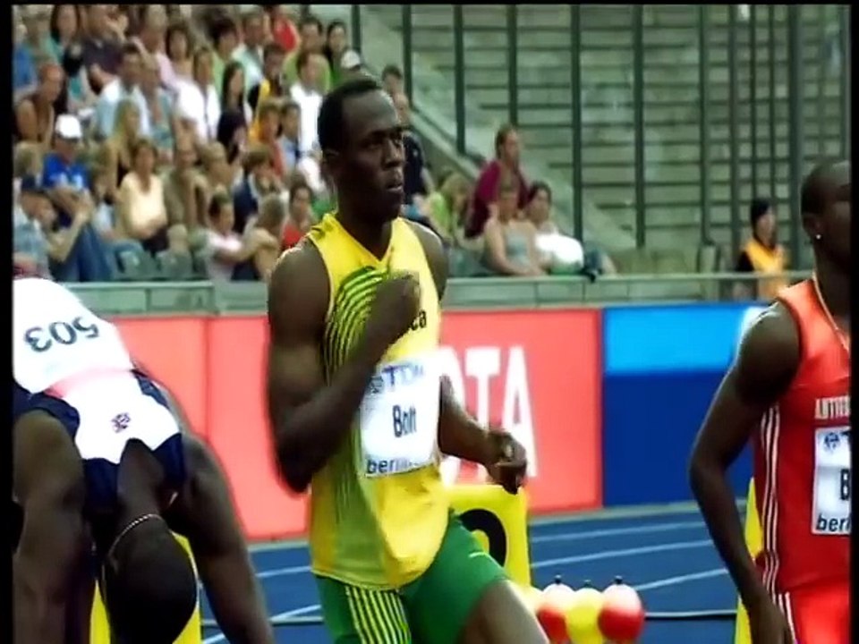 Usain Bolt new 100m athletics world record-world athletics