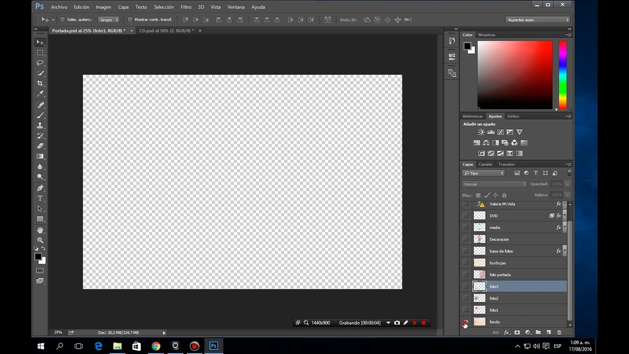 Plantilla Editable para Baby Shower para Niñas Photoshop Portada + DVD