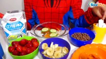 Spiderman Видео для детей ВЫЗОВ Смузи Челлендж от девочки Ники и Человека Паука