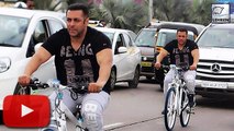 (VIDEO) Salman Khan Riding Bicycle After TUBELIGHT Shooting