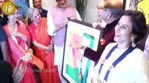 AMITAB BACHCHAN INNAGURATS DILIP DE'S PAINTING EXHIBITION