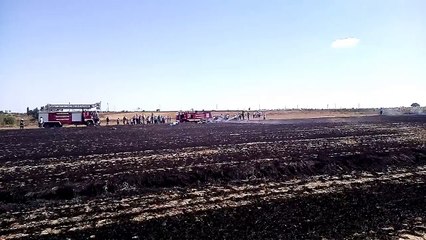 Tekirdağ eğitim uçağı düşme anı görüntüleri izle - 17 Ağustos 2016