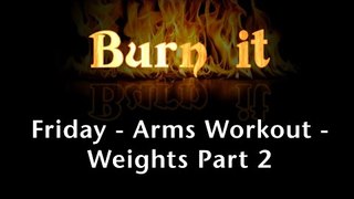 Burn It | Friday | Arms Workout | Weights Part 2