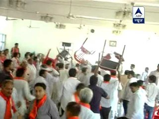 Quarrel between two group of BJP workers in Rajasthan