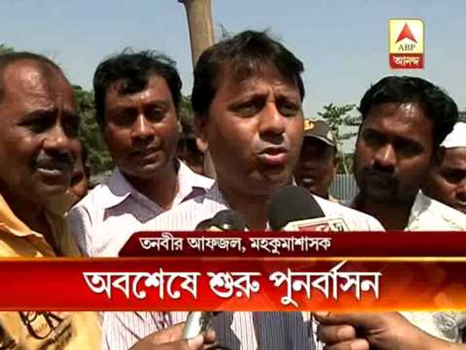 maheshtala: reconstruction begins at gutted slum