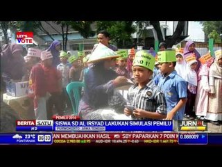 Warga dan Siswa SD Gelar Simulasi Pemilu